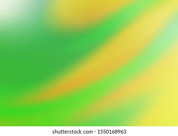 Light Green, Yellow vector blurred bright template. Creative illustration in halftone style with gradient. A completely new design for your business.