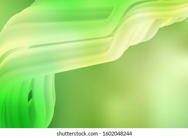 Light Green, Yellow vector blurred shine abstract background. A completely new colored illustration in blur style. New way of your design.