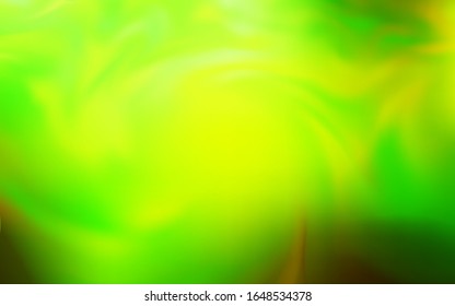Light Green, Yellow vector blurred shine abstract texture. Shining colored illustration in smart style. New style for your business design.