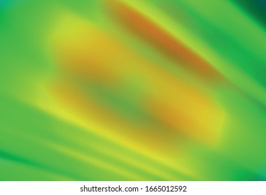 Color verde claro, fondo borroso vectorial amarillo. Ilustración abstracta brillante con diseño degradado. Diseño inteligente para su trabajo.