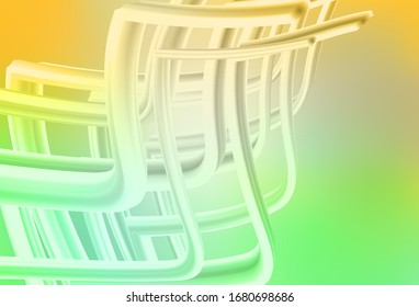 Planta brillante verde claro, vector amarillo borrosa. Una ilustración de color completamente nueva en un estilo borroso. Nueva forma de tu diseño.