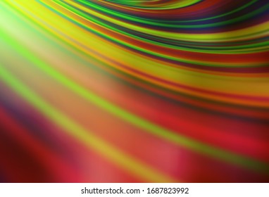 Verde claro, vector amarillo borroso brillo de fondo abstracto. Brillante ilustración colorida de estilo elegante. El mejor diseño borroso para su negocio.