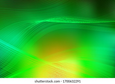 Hellgrüne, gelbe Vektorillustration unscharf und farbig. Moderne abstrakte Illustration mit Farbverlauf. Neues Design für Ihr Unternehmen.