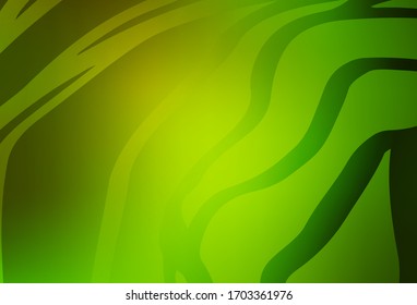 Light Green, Yellow vector blurred shine abstract template. A completely new colored illustration in blur style. Completely new design for your business.
