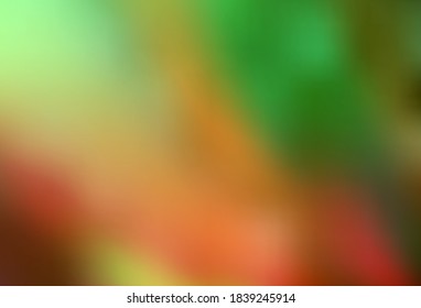Hellgrünes, gelbes, unscharfes Vektorbild und buntes Muster. Farbige abstrakte Illustration mit Farbverlauf. Eleganter Hintergrund für ein Markenbuch.