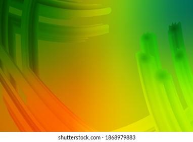 Light Green, Yellow vector blurred bright template. Shining colorful illustration in smart style. The best blurred design for your business.