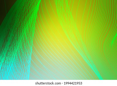 Light Green, Yellow vector blurred bright pattern. Shining colorful illustration in smart style. New style design for your brand book.