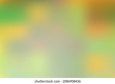 Light Green, Yellow vector blurred and colored background. Colorful abstract illustration with gradient. Template for any brand book.