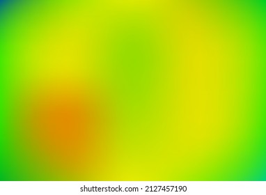 Patrón verde claro, vector amarillo borroso. Ilustración colorida con gradiente en estilo abstracto. Muestra para tus diseños.