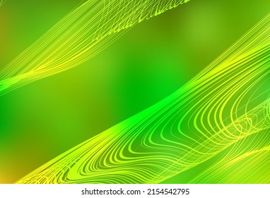 Verde claro, vector amarillo borroso brillo de fondo abstracto. Ilustración colorida abstracta con gradiente. Diseño borroso para su sitio web.