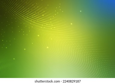 Light Green, Yellow vector Blurred bubbles on abstract background with colorful gradient. Blurred decorative design in abstract style with bubbles. Smart design for business ads.