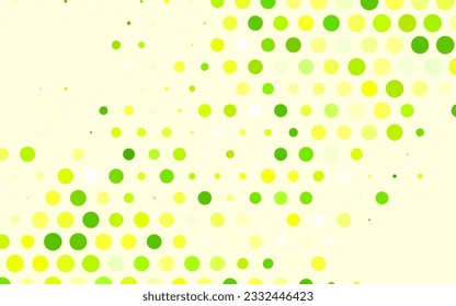 Light Green, Yellow vector Blurred bubbles on abstract background with colorful gradient. Abstract illustration with colored bubbles in nature style. Simple design for your web site.