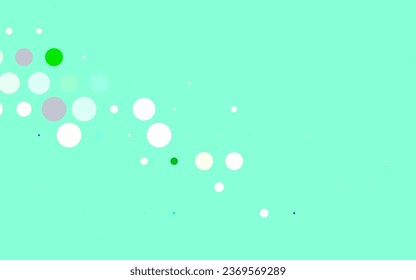 Verde claro, vector amarillo Burbujas borrosas sobre fondo abstracto con gradiente colorido. Hermosa ilustración de color con círculos borrosos en estilo natural. Fondo de escritorio para un teléfono móvil.