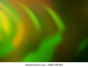 Verde claro, amarillo vectorial borroso y color de fondo. Ilustración abstracta brillante con un diseño elegante. Nuevo estilo para su diseño de negocio.