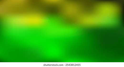 Textura verde clara, com vetor amarelo borrado. Ilustração colorida abstrata com gradiente de desfoque. Design moderno para seus aplicativos.