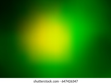 Light Green, Yellow vector blurred bright pattern. A completely new color illustration in a vague style. The blurred design can be used for your web site.