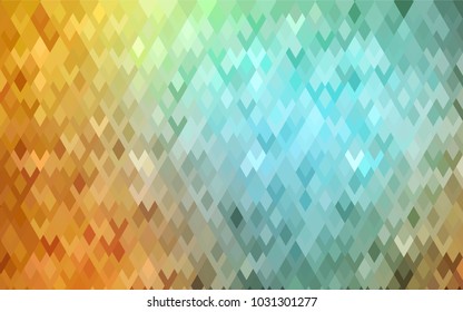Light Green, Yellow vector blurry rectangular background. Geometric background in square style with gradient. The pattern can be used for brand-new background.