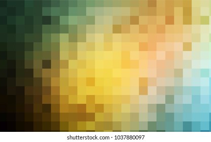 Light Green, Yellow vector blurry rectangular background. Geometric background in square style with gradient. The pattern can be used for brand-new background.