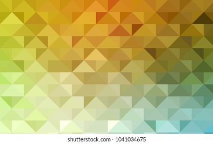 Light Green, Yellow vector blurry triangle template. Creative geometric illustration in Origami style with gradient. The completely new template can be used for your brand book.