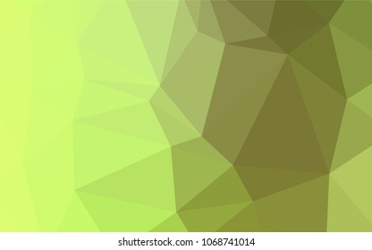 Light Green, Yellow vector blurry triangle pattern. Modern geometrical abstract illustration with gradient. That new template can be used for your brand book.