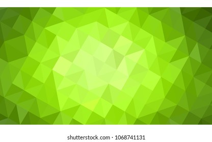 Light Green, Yellow vector blurry triangle background design. Geometric background in Origami style with gradient. 