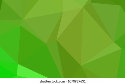 Light Green, Yellow vector blurry triangle pattern. Shining polygonal illustration, which consist of triangles. That new template can be used for your brand book.