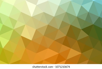 Light Green, Yellow vector blurry triangle pattern. Polygonal abstract illustration with gradient. That new template can be used for your brand book.