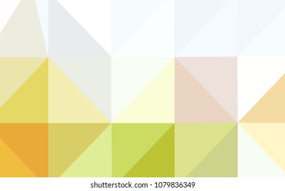 Light Green, Yellow vector blurry triangle texture. Polygonal abstract illustration with gradient. Brand-new design for your business.