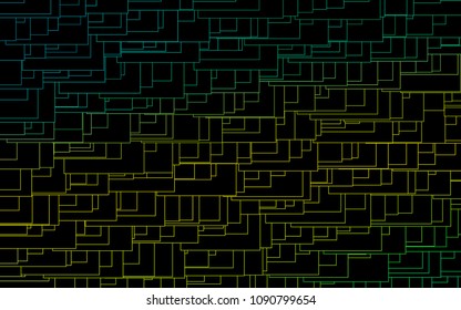 Light Green, Yellow vector blurry rectangular background. Geometric background in square style with gradient. The pattern can be used for brand-new background.
