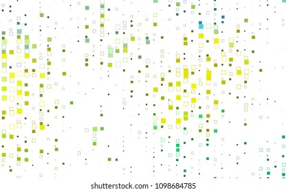 Light Green, Yellow vector blurry rectangular background. Geometric background in square style with gradient. The pattern can be used for brand-new background.