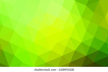 Light Green, Yellow vector blurry triangle texture. Geometric illustration in Origami style with gradient.  Brand-new design for your business.