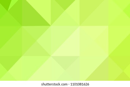 Light Green, Yellow vector blurry triangle pattern. Creative geometric illustration in Origami style with gradient. Triangular pattern for your business design.