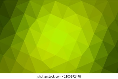 Light Green, Yellow vector blurry triangle texture. A completely new color illustration in a  polygonal style. The best triangular design for your business.