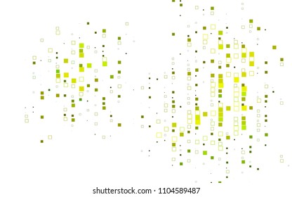 Light Green, Yellow vector blurry rectangular background. Geometric background in square style with gradient. The pattern can be used for brand-new background.