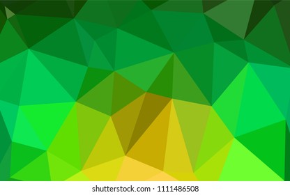 Light Green, Yellow vector blurry triangle template. Colorful illustration in abstract style with gradient. The template for cell phone's backgrounds.