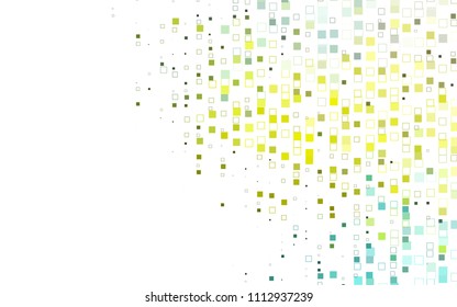 Light Green, Yellow vector blurry rectangular background. Geometric background in square style with gradient. The pattern can be used for brand-new background.