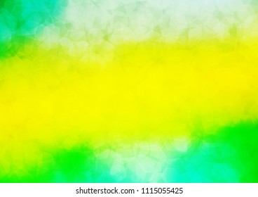 Light Green, Yellow vector blurry hexagon template. Modern geometrical abstract illustration with gradient. The completely new template can be used for your brand book.