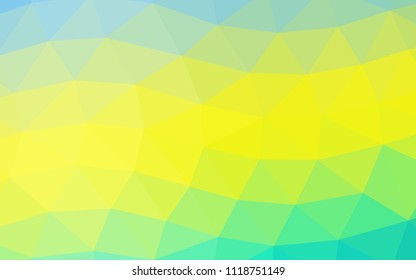 Light Green, Yellow vector blurry hexagon blurry triangle. A sample with polygonal shapes. Brand new style for your business design.