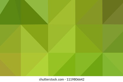 Light Green, Yellow vector blurry triangle pattern. Creative geometric illustration in Origami style with gradient. That new template can be used for your brand book.