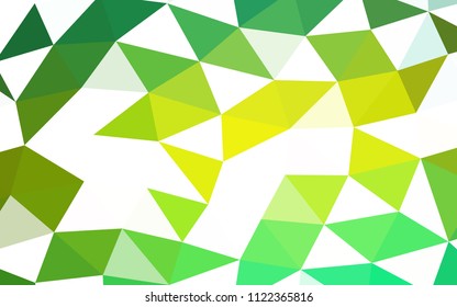 Light Green, Yellow vector blurry hexagon blurry triangle. Modern geometrical abstract illustration with gradient. A new texture for your design.