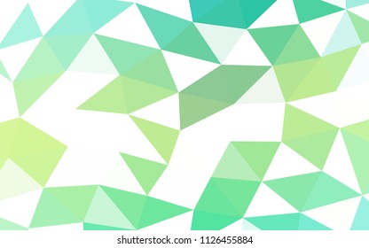 Light Green, Yellow vector blurry hexagon blurry triangle. Colorful illustration in abstract style with gradient. Brand new style for your business design.
