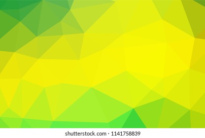 Light Green, Yellow vector blurry hexagon pattern. Colorful illustration in abstract style with gradient. The completely new template can be used for your brand book.