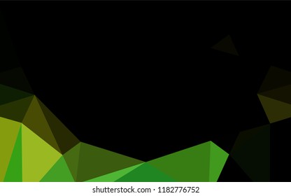 Light Green, Yellow vector blurry hexagon template. Shining illustration, which consist of triangles. Brand new style for your business design.
