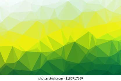Light Green, Yellow vector blurry hexagon texture. Creative geometric illustration in Origami style with gradient. The polygonal design can be used for your web site.