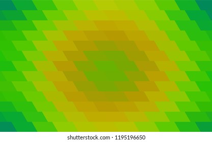 Light Green, Yellow vector blurry rectangular background. Geometric background in square style with gradient. The pattern can be used for brand-new background.