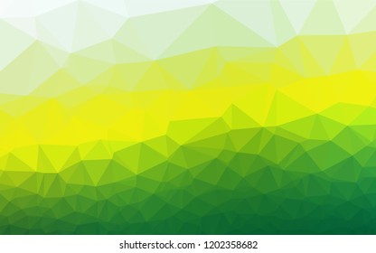 Light Green, Yellow vector blurry hexagon pattern. Colorful abstract illustration with gradient. The template can be used as a background for cell phones.