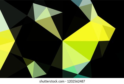 Light Green, Yellow vector blurry hexagon pattern. An elegant bright illustration with gradient. The best triangular design for your business.