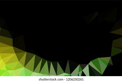 Light Green, Yellow vector blurry hexagon texture. A sample with polygonal shapes. Brand new style for your business design.