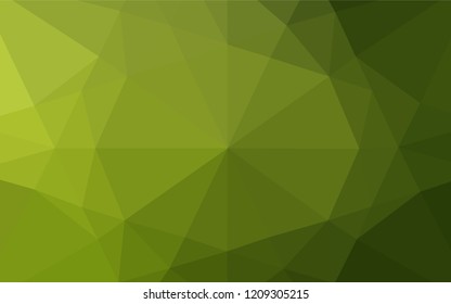 Light Green, Yellow vector blurry hexagon texture. Shining illustration, which consist of triangles. A completely new template for your business design.