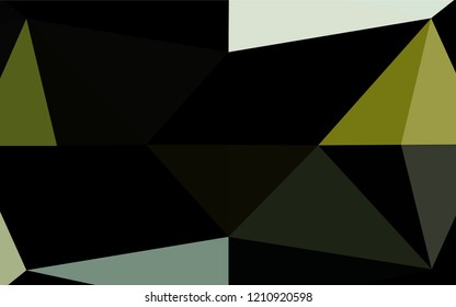Light Green, Yellow vector blurry hexagon texture. Geometric illustration in Origami style with gradient.  Triangular pattern for your business design.